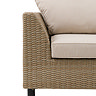 close up on rattan material of corner sofa set