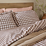 Barton Gingham Check Duvet Cover Set on bed image