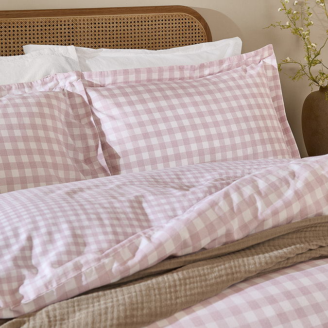 Barton Duvet Cover Set Sugared Almond on bed image