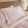 Barton Duvet Cover Set Sugared Almond on bed image