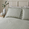 Barton Gingham Duvet Cover Set - Forest Green carousel image