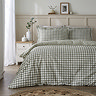 Barton Gingham Duvet Cover Set - Forest Green main image