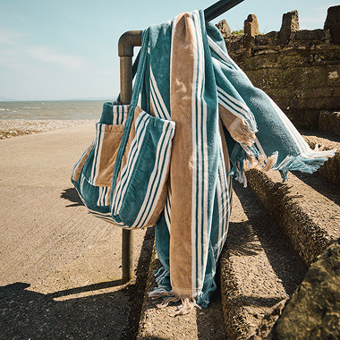 beach towel and bag