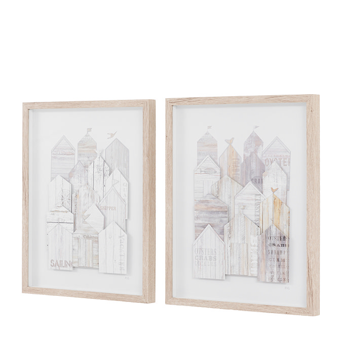 Beached Retreat Set of 2 Framed Artworks image