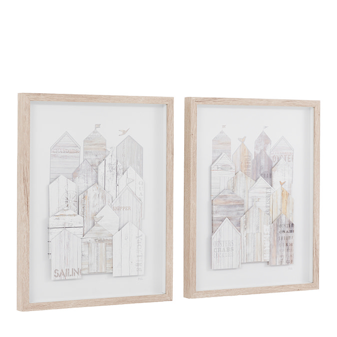 Beached Retreat Set of 2 Framed Artworks image