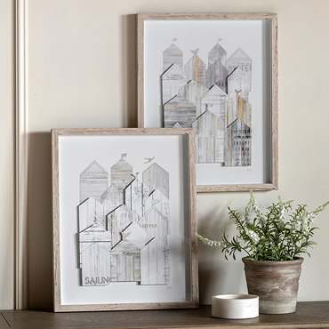 Beached Retreat Set of 2 Framed Artworks image