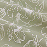 Bella Sage Floral Eyelet Curtains close up texture image