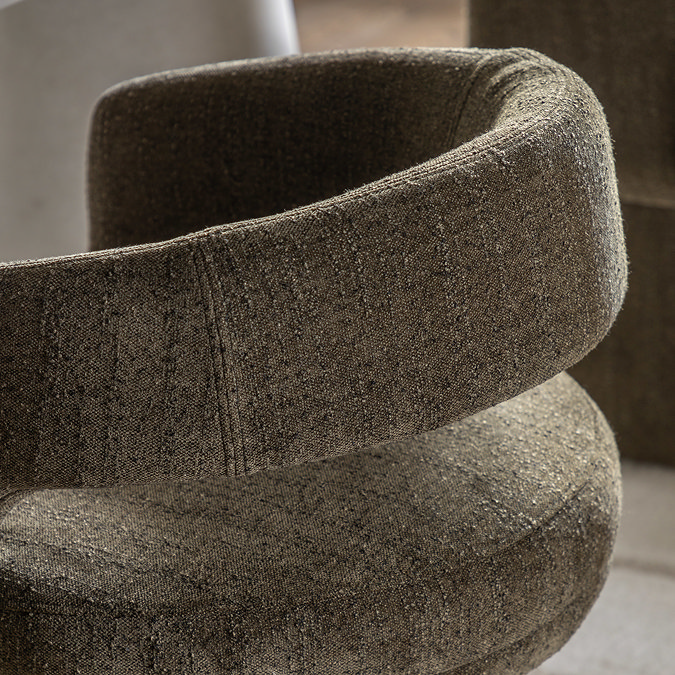 Bennet Boucle Dining Chair in Green lifestyle image