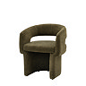 Bennet Boucle Dining Chair in Green stock image