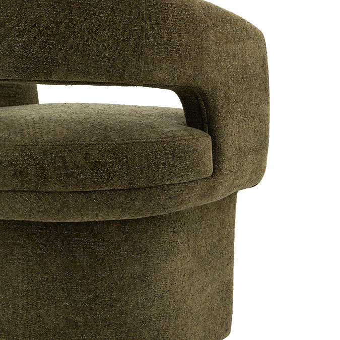 Bennet Boucle Dining Chair in Green stock image