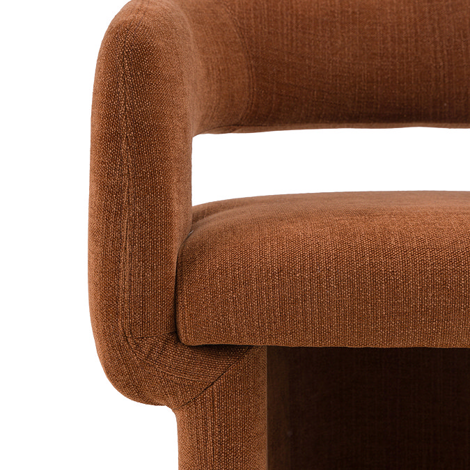 Bennet Dining Chair in Rust stock image