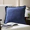 Bertie Washed Cotton Velvet Cushion - Ink main image