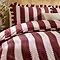 Birdie Stripe Duvet Red Close Up