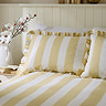 Birdie Stripe Ruffle Duvet Cover Set - Yellow & White carousel image
