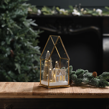 Clove Glass and paper village Close up