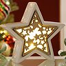 penny lit wooden star