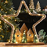 Lit wooden village