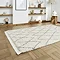 Boho cream and grey rug on floor image 2