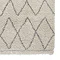 Boho cream and grey rug close up image 5