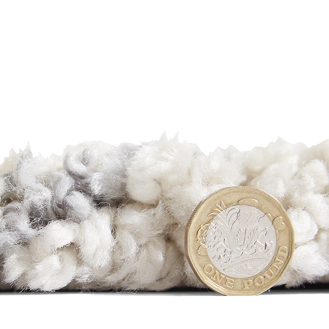 Boho cream and grey rug close up image 7