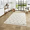 boho cream and grey rug on floor image 1