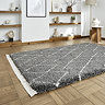 Boho Grey rug on floor image 2