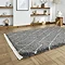 Boho Grey rug on floor image 2