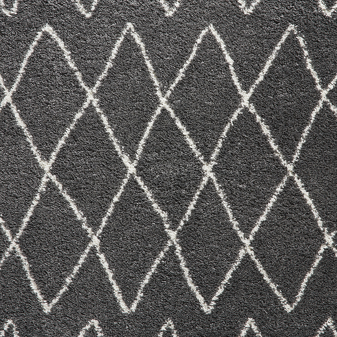 Boho grey rug close up image  6