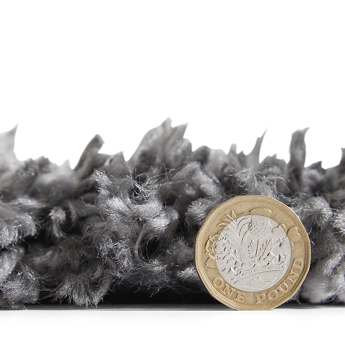 Boho grey rug close up image  8