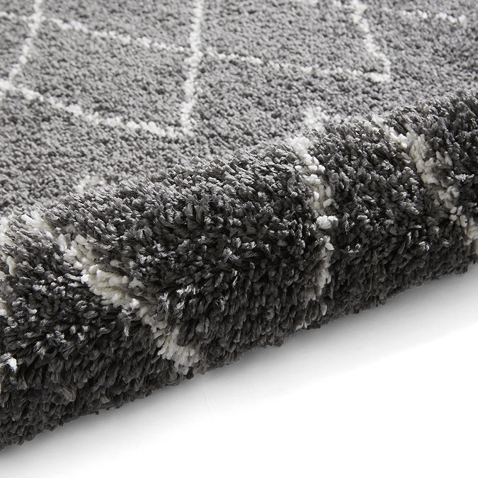 Boho grey rug close up image  9