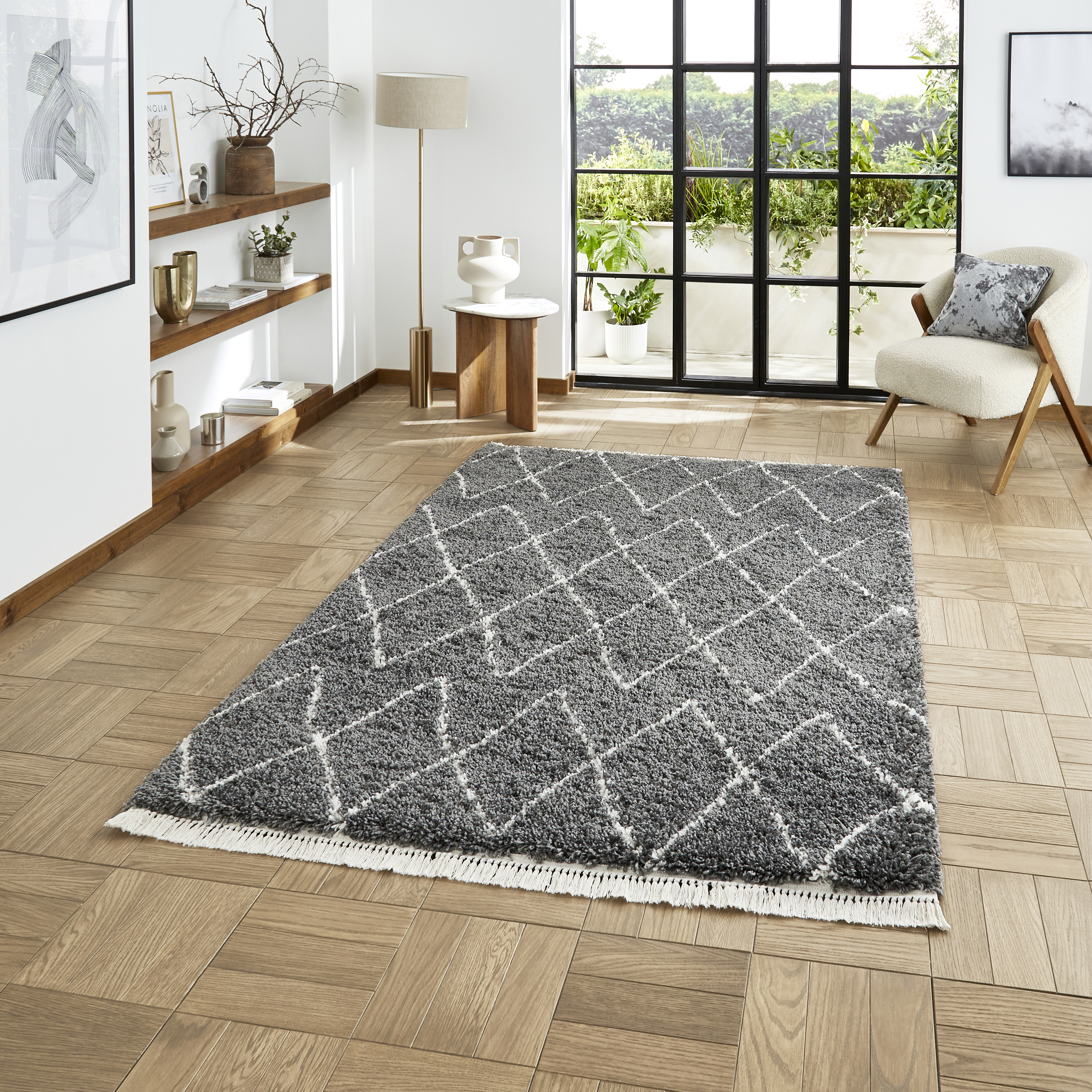 Boho Modern Shaggy Rectangle Rug | MFI