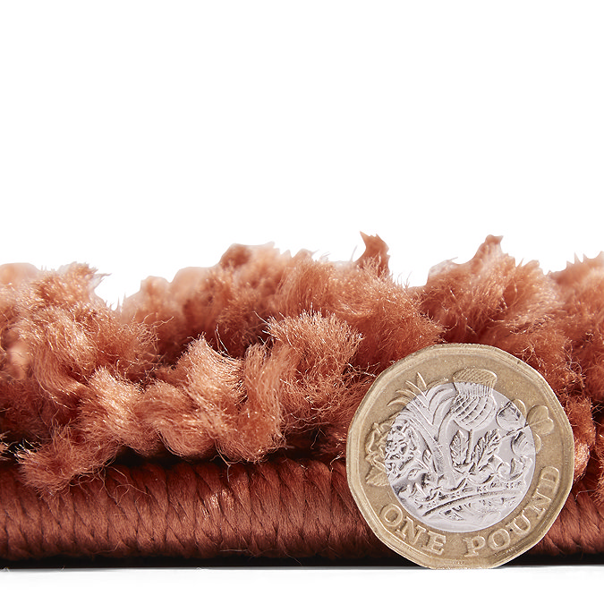 Boho rug in rust close up image 8