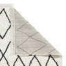 white and black boho rug close up image 4