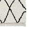 white and black boho rug close up image 5