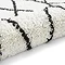 white and black boho rug close up image 9