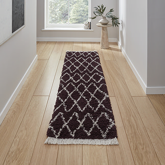 Boho purple runner on floor image 1