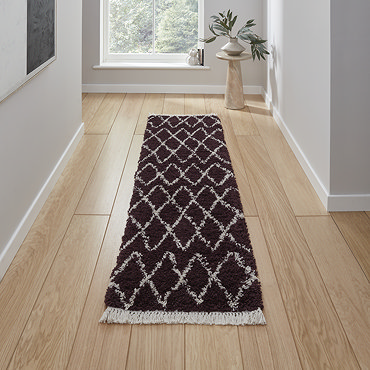 Boho runner purple on the floor image 2