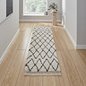 white and black runner on floor image 1
