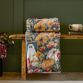 Bootanical Sherpa Fleece Throw