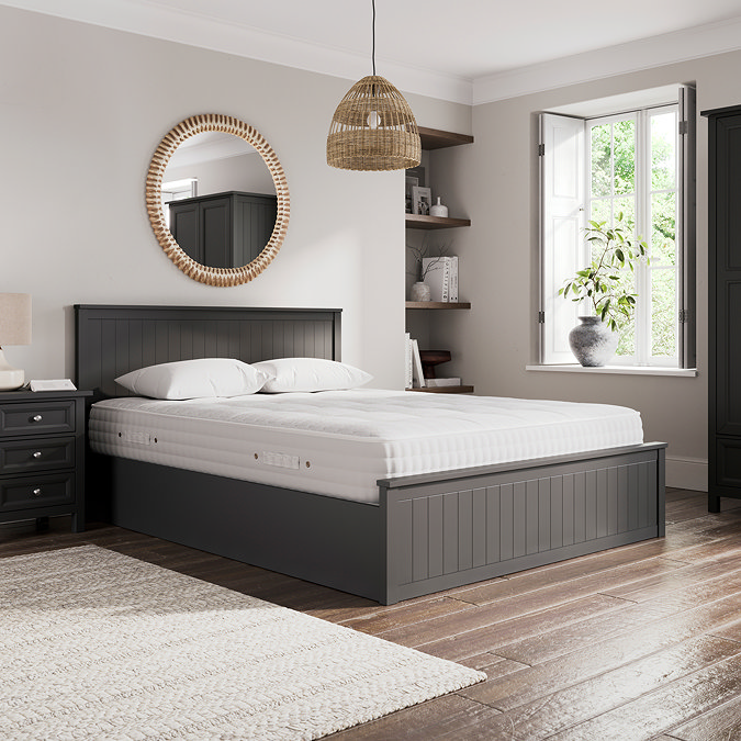 Boston Wooden Ottoman Bed - Anthracite carousel image