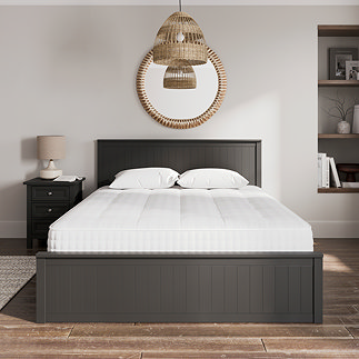 Boston Wooden Ottoman Bed - Anthracite main image