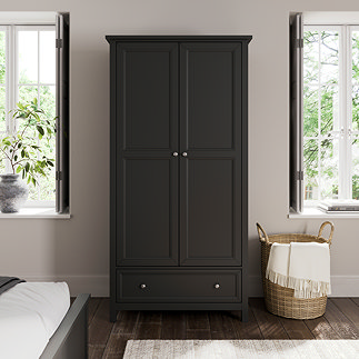 Boston Wooden Wardrobe - Anthracite main image