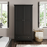 Boston Wooden Wardrobe - Anthracite main image
