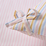 Brighton Stripe Bow Trim Duvet Cover Set - Pastel carousel image