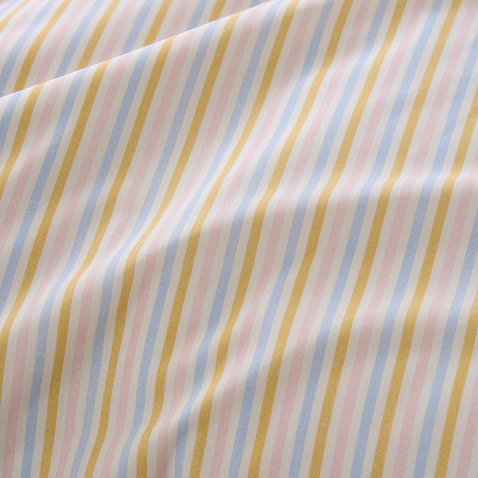 Brighton Stripe Bow Trim Duvet Cover Set - Pastel carousel image