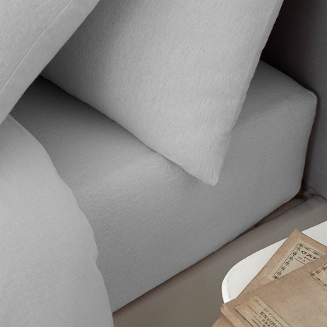Brushed Cotton Fitted Sheets Grey