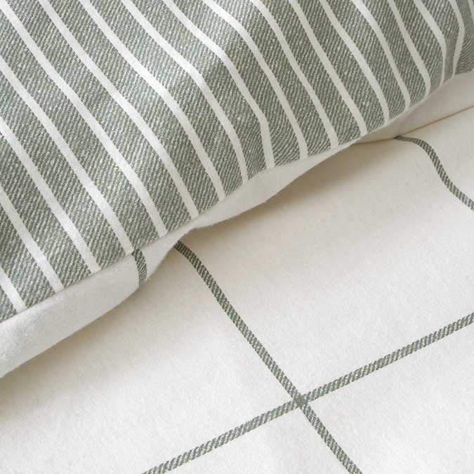 Brushed Regal Check Green Duvet Cover image