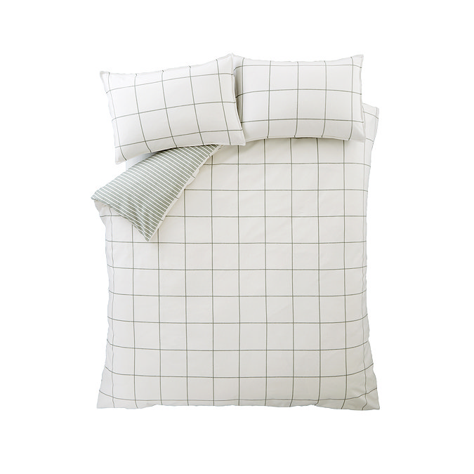 Brushed Regal Check Green Duvet Cover image