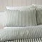 Brushed Stripe Duvet Green Pillow