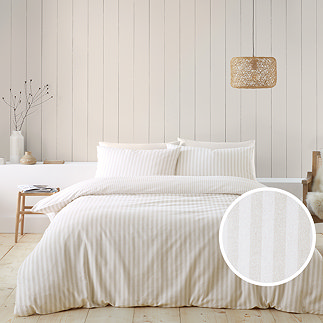 Brushed Cotton Stripe Natural PL Image